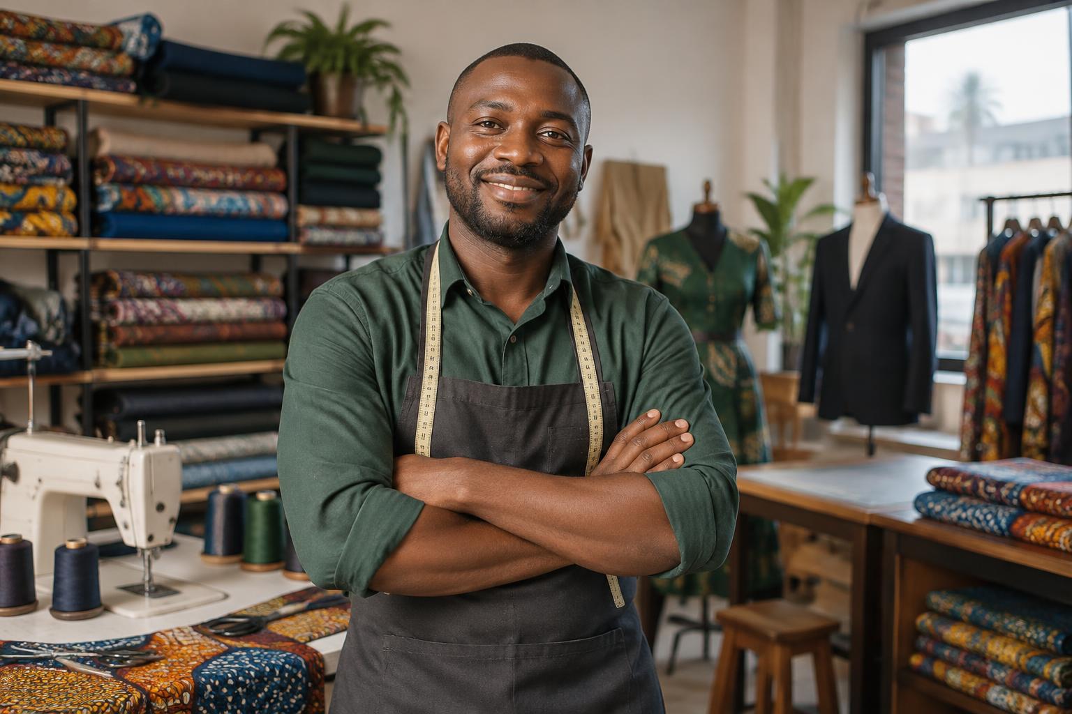 A small business owner at work